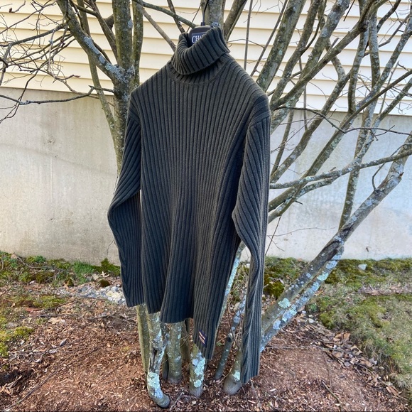 American Eagle Ribbed Sage Green Full Neck Top - Picture 2 of 7